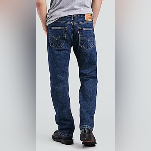 Levi's 505 Regular Straight Leg Jeans 42x29 - Picture 2 of 9